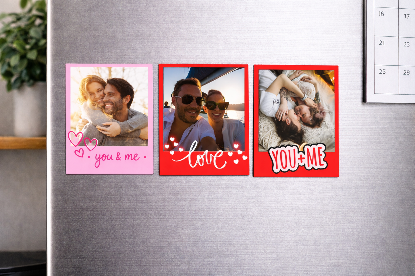 Valentines Photo Magnet Custom Couples Picture Magnet Personalized Love Gift Romantic Fridge Magnet