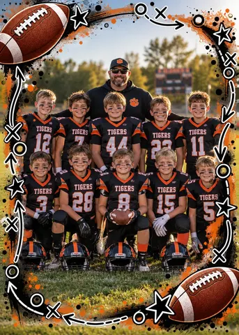 Custom Photo Football Magnet