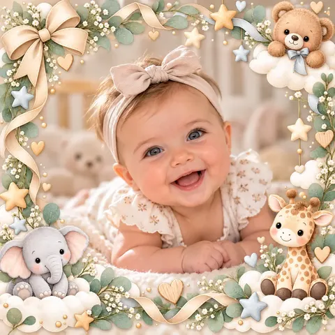 2.5" Custom Photo Baby Magnet