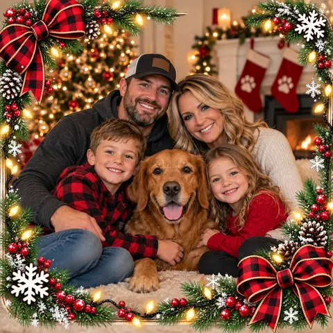 2.5" Custom Photo Christmas Magnet 2