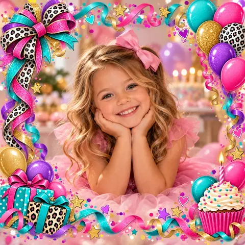 2.5" Custom Photo Birthday Magnet