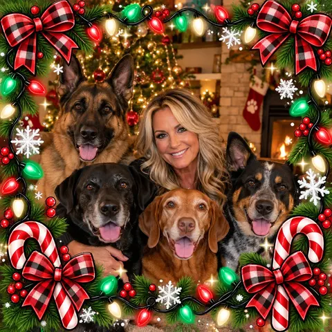 2.5" Custom Photo Christmas Magnet